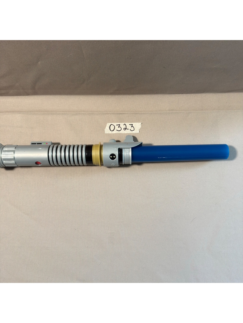 Blue Blade Toy Lightsaber with Silver & Black Hilt